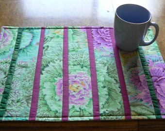 Spring Green Striped Placemats