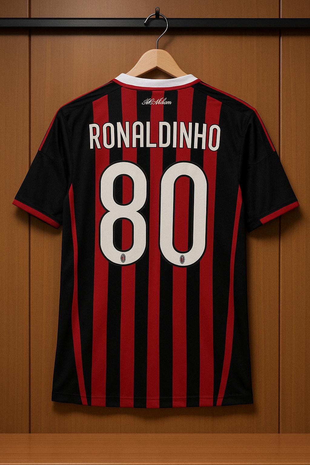 Fly Emirates Maglia Ronaldinho Milan Divisa Milan Bianca Maglia