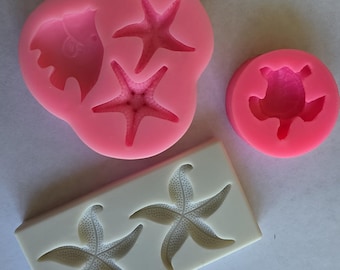 Sea Life Silicone Mold Set: Food Safe Resin, Candle, Soap Making