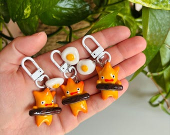 Handmade &quot;Calcifer&quot; Demon Keychain