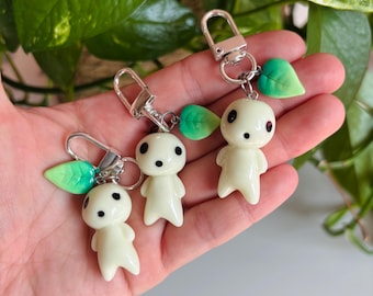 Handmade phosphorescent &quot;Kodama&quot; keychain