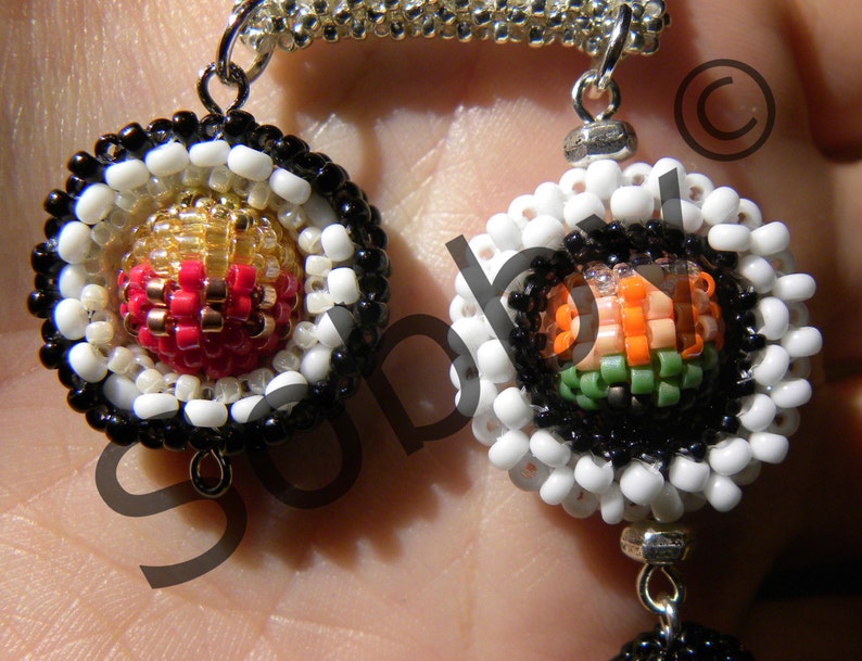 Beaded sushi maki PDF TUTORIAL image 2