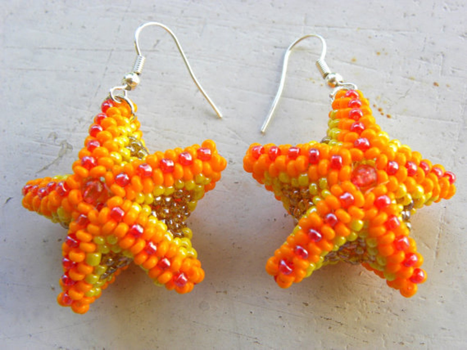 Beaded Starfish Earrings PDF Tutorial in ENGLISH Etsy