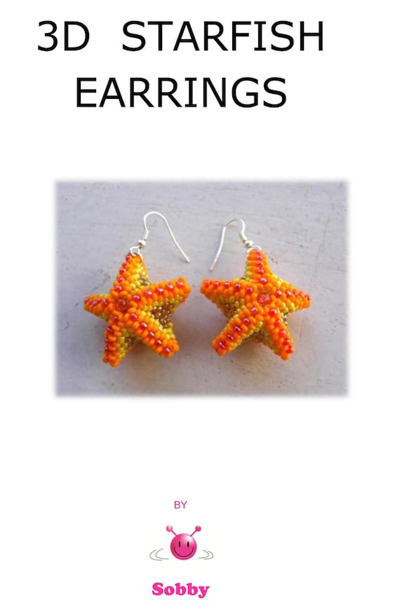 Beaded Starfish Earrings PDF Tutorial in ENGLISH Etsy