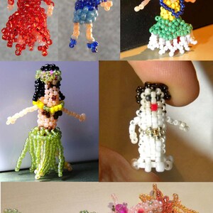 Beaded doll charm- PDF TUTORIAL in ENGLISH image 2