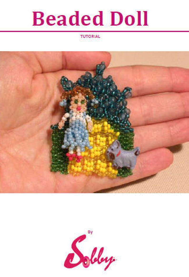 Beaded doll charm- PDF TUTORIAL in ENGLISH image 1
