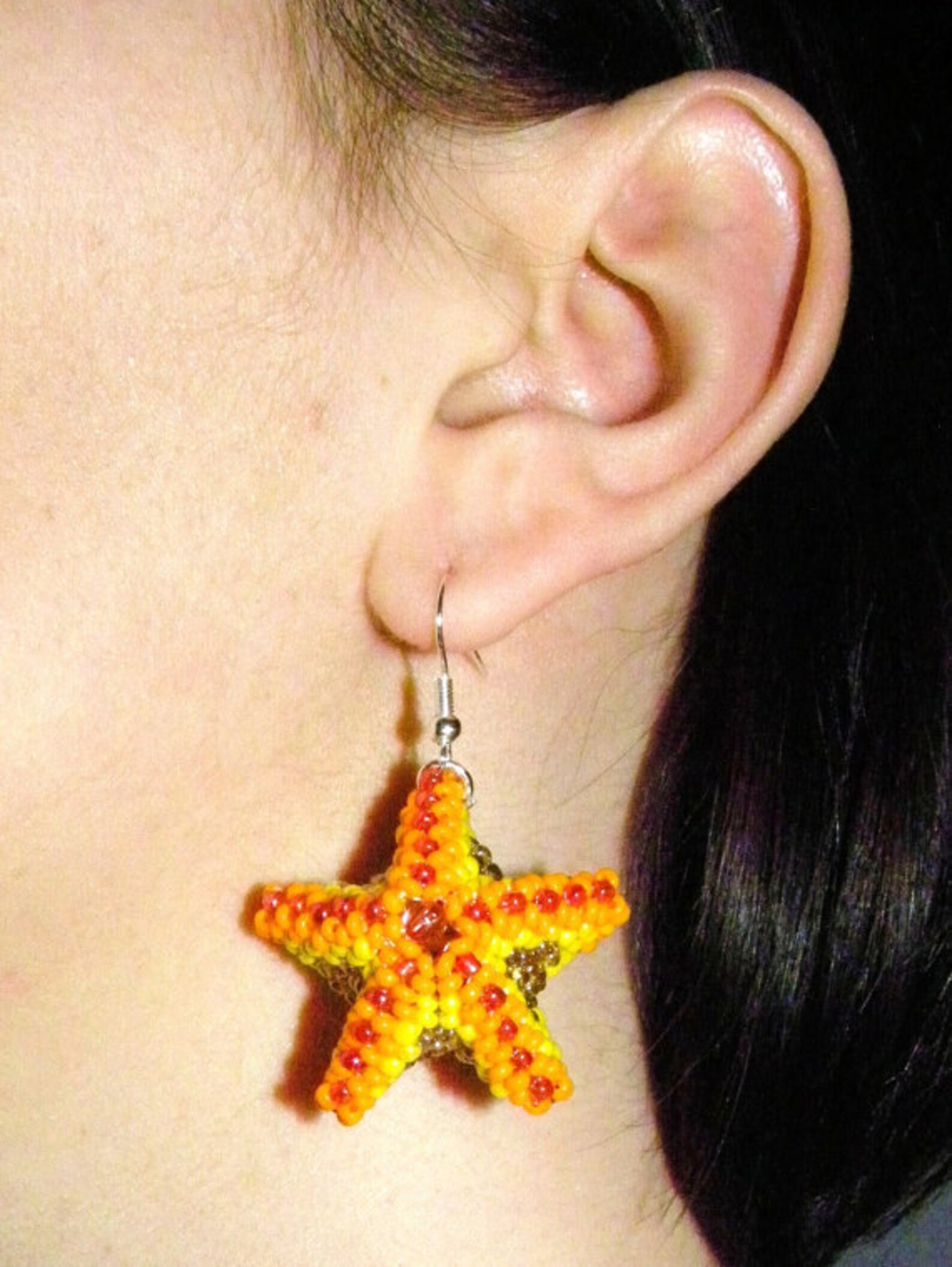 Beaded Starfish Earrings PDF Tutorial in ENGLISH Etsy