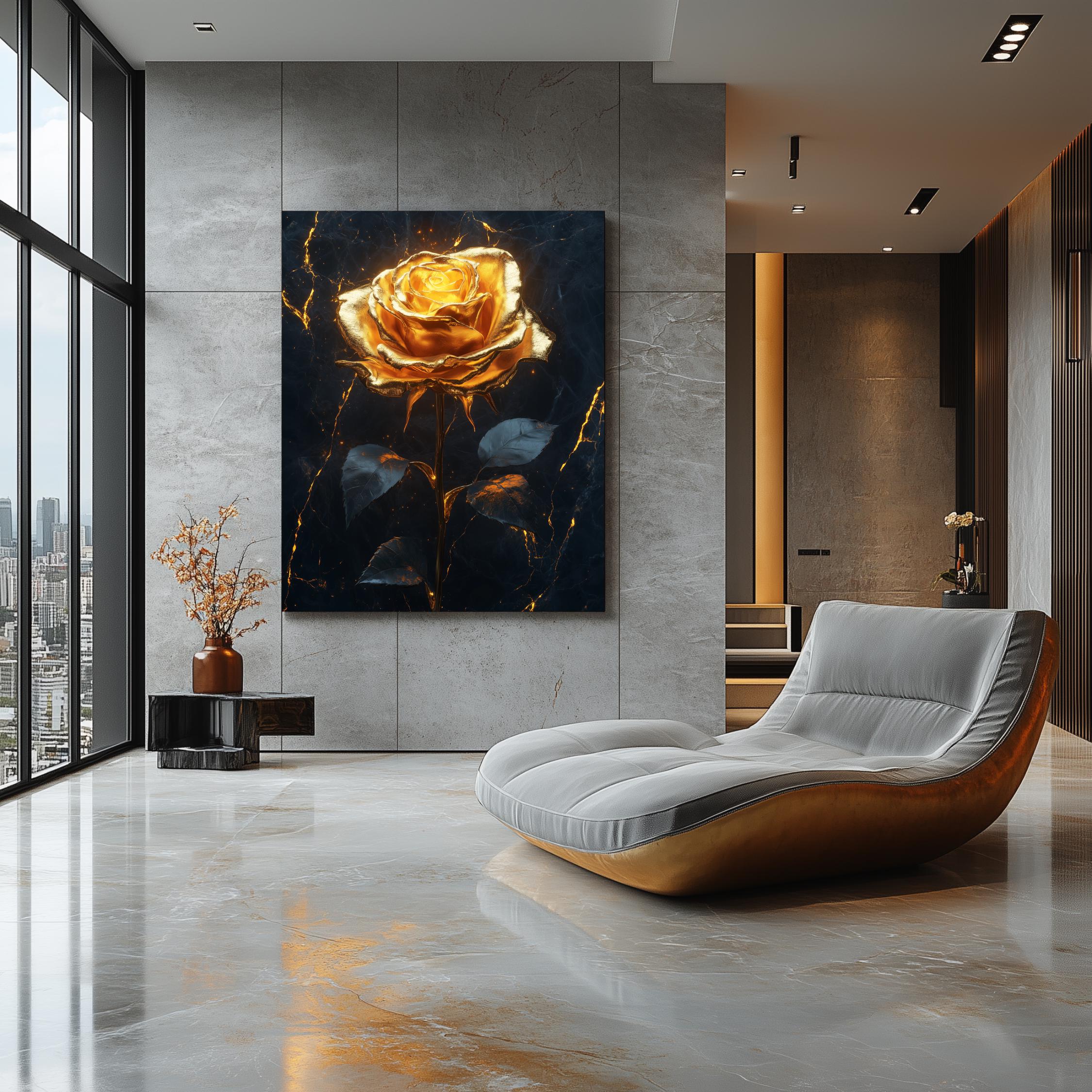 Black and Gold Rose Art Print Set: Elegant Floral Wall Decor (digital ...