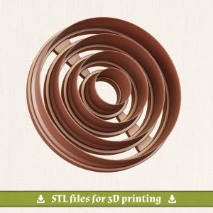 Circle Clay Tile Cutters - STL set - 4 Sizes + Stacking Stand - Clay Medallions, Coins, & Roundels
