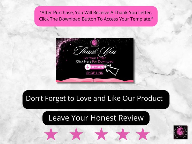 Puede incluir: Gr&aacute;fico digital con texto que dice "Gracias" y "Haga clic aqu&iacute; para descargar". La imagen tambi&eacute;n incluye el texto "Despu&eacute;s de la compra, recibir&aacute; una carta de agradecimiento. Haga clic en el bot&oacute;n de descarga para acceder a su plantilla."