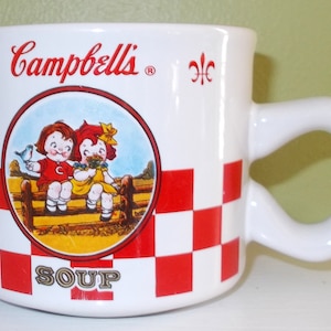 Vintage 2000 Campbell&#39;s Soup Mug Twins HH Houston Harvest Cup 10 oz Bowl