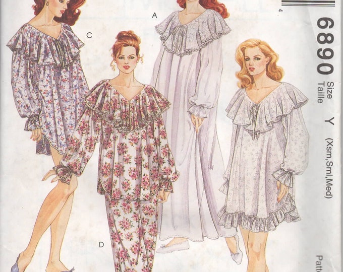 Vintage 1994 Mccalls Lingerie Pattern 6890 Size Y xsm, Sml, Med Uncut
