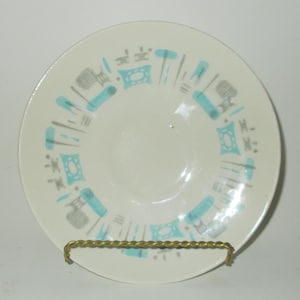 Vintage 1950&#39;s Replacement Atomic Royal China Blue Heaven 6 1/4&quot; Saucer