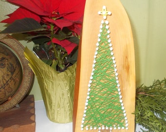 Carolina Cypress Half Knee Christmas Tree String Art Holiday Decor 10" Tall