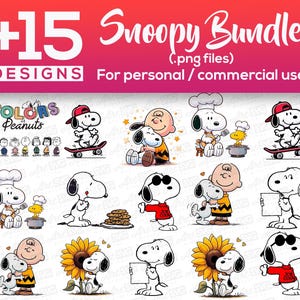 Peanuts SVG, Clipart di Snoopy, Pacchetto Snoopy SVG, Charlie Brown SVG, Cricut di Snoopy, Silhouette di Snoopy e Snoopy SVG, Download istantaneo