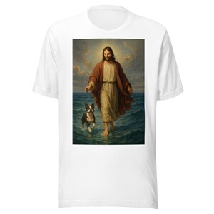 JEZUS en zijn Boston Terrier - Uniseks T-shirt