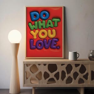 Motivational Wall Art Print | Colourful Typography Poster | Happy Inspirational Saying | A4 Print | 10x8 Print | A3 | Home Decor