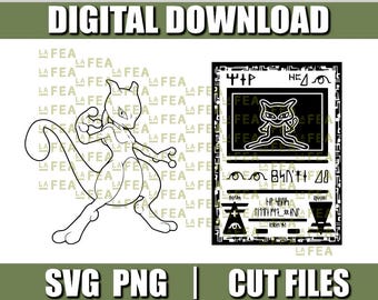 ancient mew and mewtwo svg logo