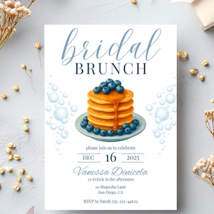 Bridal Brunch Invitation Editable Digital Template, Bridal Shower Invitation, Editable Bridal Shower Invite, Bridal Shower Brunch