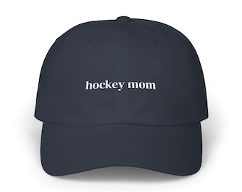 Hockey Mom Hat Embroidered Baseball Cap Adjustable Mom Life Hat Gift for Sports Moms Ice Hockey Rink Outfit Game Day Spirit Wear