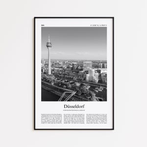 Düsseldorf Black and White Print, Düsseldorf Photo Poster, Dusseldorf Travel Poster Gift, North Rhine-Westphalia, Germany Wall Art Print