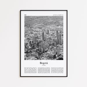 Bogota Black and White Print, Bogota Photo Poster, Bogota Travel Poster Gift, Colombia Wall Art Print, Minimal Home Decor Print
