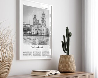 San Luis Potosí Black and White Print, San Luis Potosí Photo
