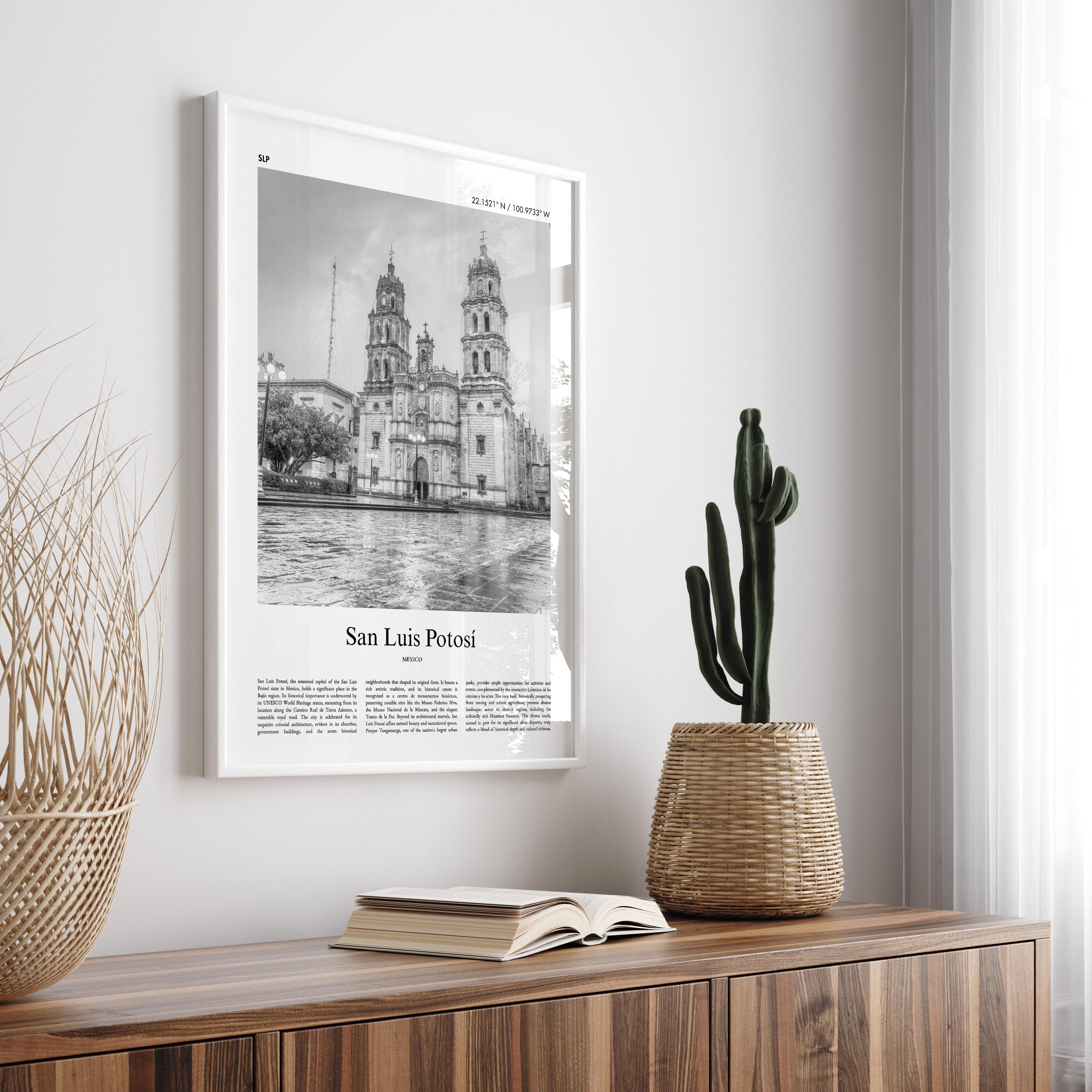 San Luis Potosí Black and White Print, San Luis Potosí Photo