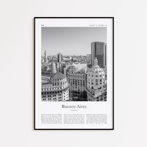 Buenos Aires Black and White Print, Buenos Aires Photo Poster, Buenos Aires Travel Poster Gift, Argentina Wall Art Print, Home Decor Gift