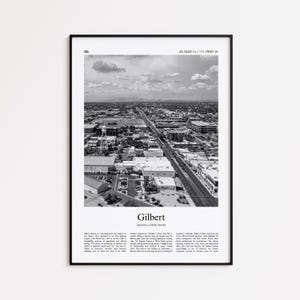 Gilbert Black and White Print, Gilbert Photo Poster, Gilbert Travel Poster Gift, Arizona, United States, USA Wall Art Print, Home Decor Gift