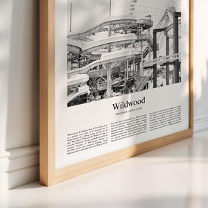 Wildwood Black and White Print, Wildwood Photo Poster, Wildwood Travel Poster Gift, New Jersey, United States, USA Wall Art Print image 3