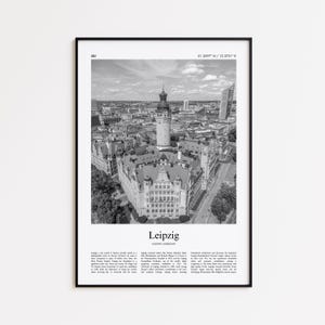 Leipzig Schwarzweiß-Druck, Leipzig Foto Poster, Leipzig Reise Poster Geschenk, Sachsen, Deutschland Wand Kunst Druck, Minimal Wohn Dekor Druck