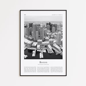 Boston Black and White Print, Boston Photo Poster, Boston Travel Poster Gift, Massachusetts, United States, USA Wall Art Print