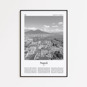Napoli Black and White Print, Napoli Photo Poster, Napoli Travel Poster Gift, Italy Wall Art Print, Minimal Home Decor Print