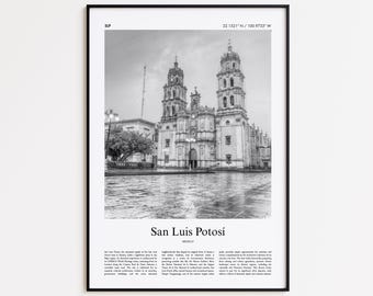 San Luis Potosí Black and White Print, San Luis Potosí Photo