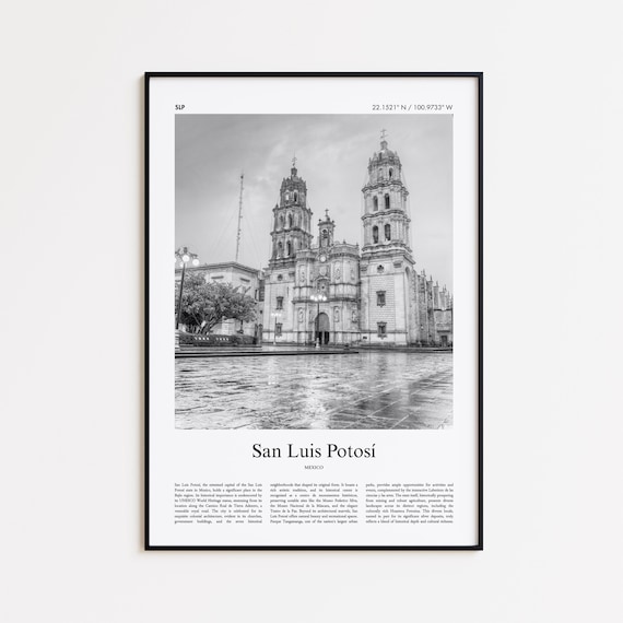 San Luis Potosí Black and White Print, San Luis Potosí Photo