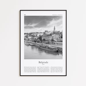 Belgrade Black and White Print, Belgrade Photo Poster, Belgrade Travel Poster Gift, Serbia Wall Art Print, Minimal Home Decor Print