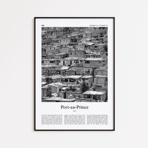 Port-au-Prince Black and White Print, Port-au-Prince Photo Poster, Port-au-Prince Travel Poster Gift, Haiti Wall Art Print, Home Decor Gift
