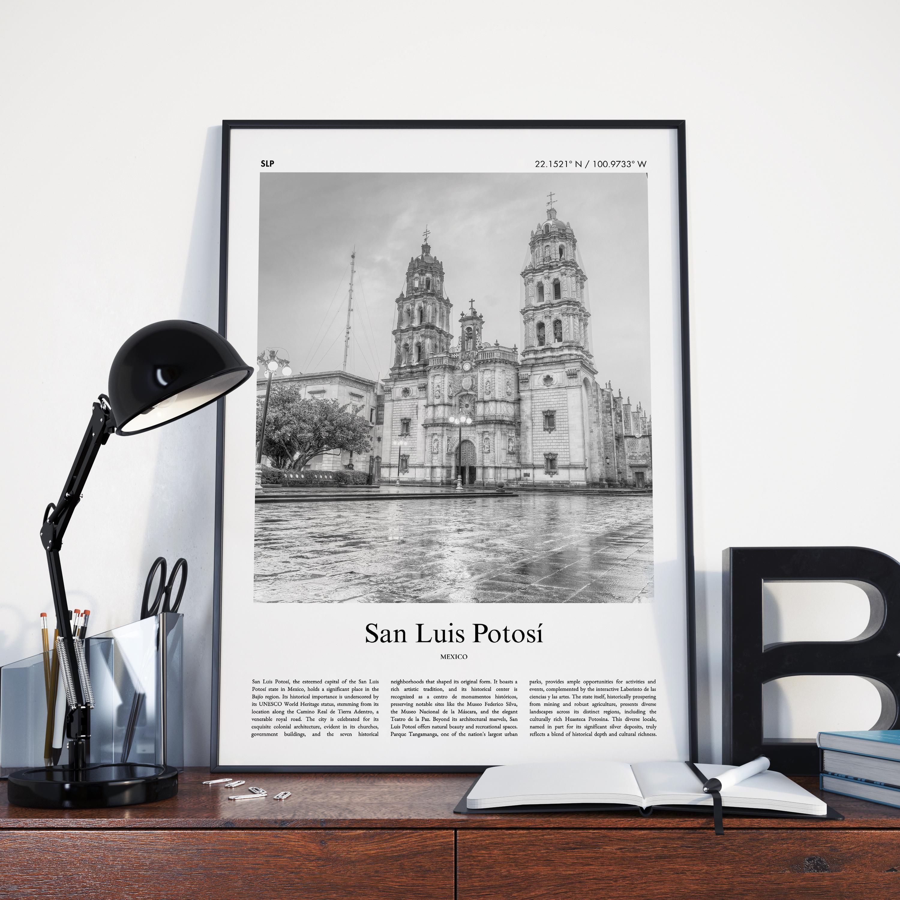 San Luis Potosí Black and White Print, San Luis Potosí Photo