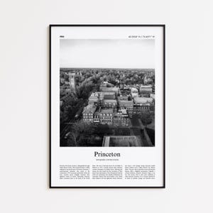Princeton Black and White Print, Princeton Photo Poster, Princeton Travel Poster Gift, New Jersey, United States, USA Wall Art Print