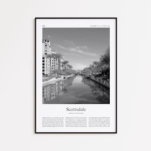 Scottsdale Black and White Print, Scottsdale Photo Poster, Scottsdale Travel Poster Gift, Arizona, United States, USA Wall Art Print