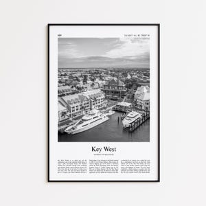 Key West Black and White Print, Key West Photo Poster, Key West Travel Poster Gift, Florida, United States, USA Wall Art Print