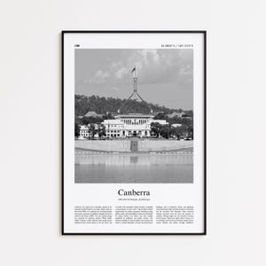 Canberra Black and White Print, Canberra Photo Poster, Canberra Travel Poster Gift, New South Wales, Australia Wall Art Print