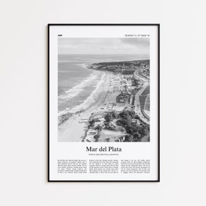 Mar del Plata Black and White Print, Mar del Plata Photo Poster, Mar del Plata Travel Poster Gift, Buenos Aires Province, Argentina