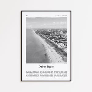 Delray Beach Black and White Print, Delray Beach Photo Poster, Delray Beach Travel Poster Gift, Florida, United States, USA Wall Art Print