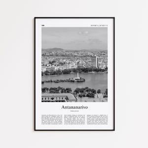Antananarivo Black and White Print, Antananarivo Photo Poster, Antananarivo Travel Poster Gift, Madagascar Wall Art Print, Home Decor Gift