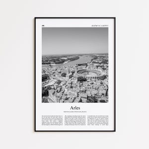 Arles Black and White Print, Arles Photo Poster, Arles Travel Poster Gift, Provence-Alpes-Côte d&#39;Azur, France Wall Art Print
