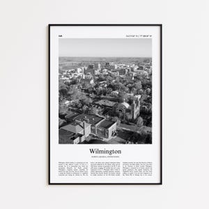 Wilmington Black and White Print, Wilmington Photo Poster, Wilmington Travel Poster Gift, North Carolina, United States, USA Wall Art Print