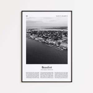 Beaufort Black and White Print, Beaufort Photo Poster, Beaufort Travel Poster Gift, South Carolina, United States, USA Wall Art Print