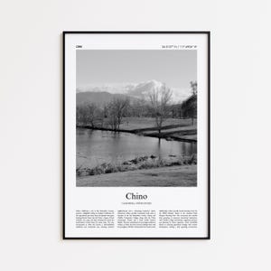 Chino Black and White Print, Chino Photo Poster, Chino Travel Poster Gift, California, United States, USA Wall Art Print, Home Decor Gift